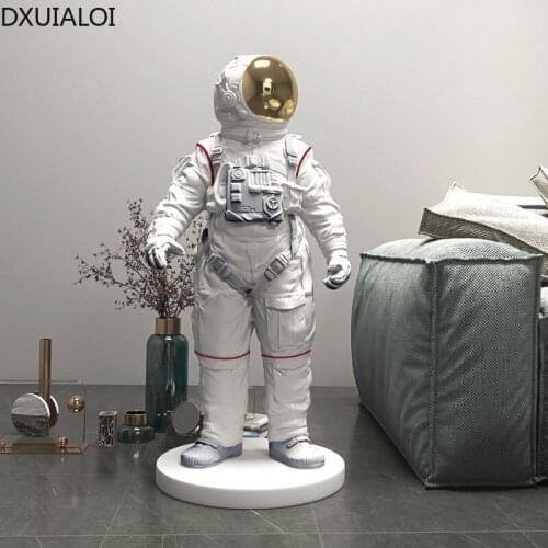 DXUIALOI Nordic Creative Astronaut Large Floor-standing ornaments Housewarming Gift Living Room Entrance Office Home Decoration