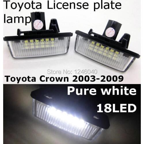 2Pcs Led License Number Plate Light For Toyota Crown S180 Corolla Vios Previa ACR50 Noah Voxy Starlet EP9