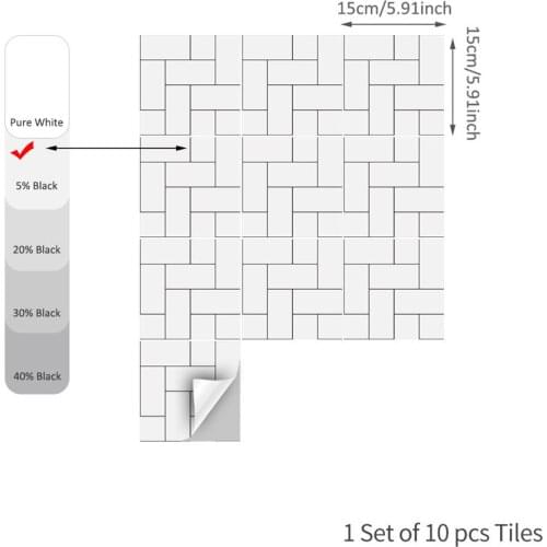 10Pcs/Set Wall Stickers 20*20cm Tile Brick Wall Sticker Se-lf-adhesive Waterproof Home Decoration High Quality