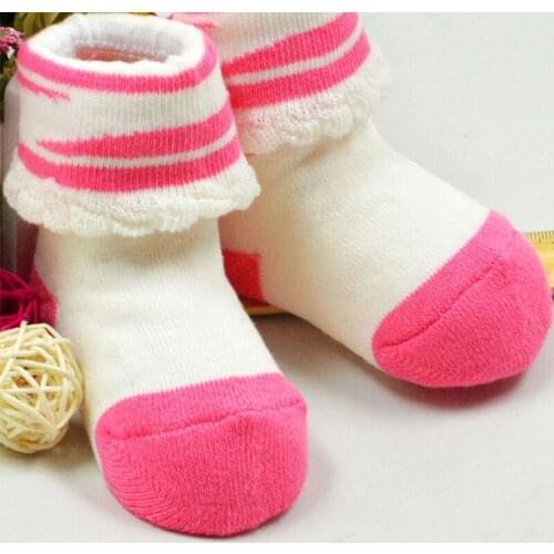 3Pair Infant Baby Children Socks 100% Cotton Three Kind Color Cute Style Antiskid Sock Suitable For Within 3 Years Kid Neonatal