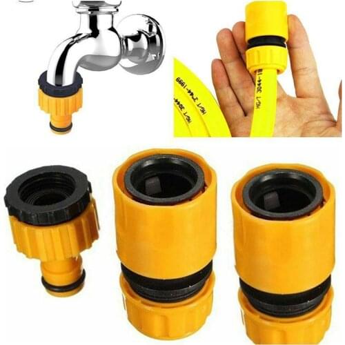 3Pcs Quick Tap Water Connector Adapter Fast Coupling Adaptor Drip Tape 3/4" 1/2" Barbed Irrigation Hose Connector Garden Tools