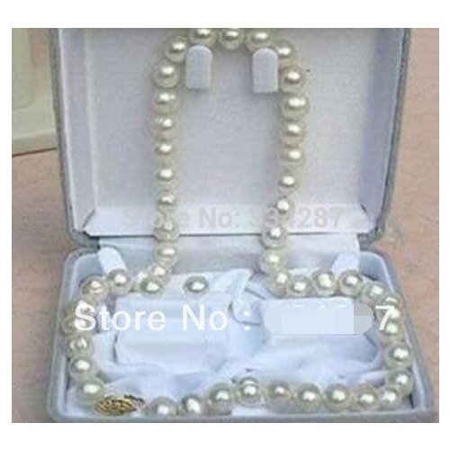 7 - 8 mm white cultured pearl Akoya necklace earrings 18 "AA>>> women jewerly Free shipping