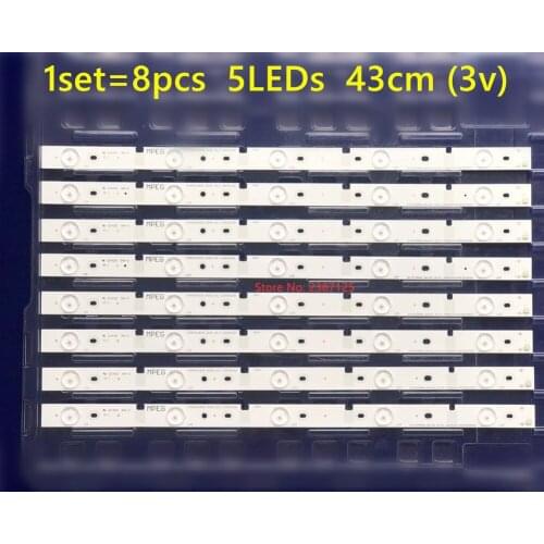 8PCS/KiT 43CM LED Backlight Strip 5Lamps CHGD42LB29-3030-V0.7/0.8 E214321 For 42D2000N