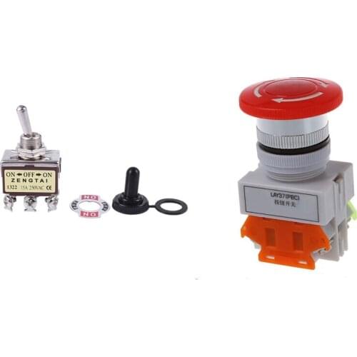 AC 250V 15A 6 Pin DPDT On/Off/on 3 Position Mini Toggle Switch with 600V 10A Off Switch Emergency Switch
