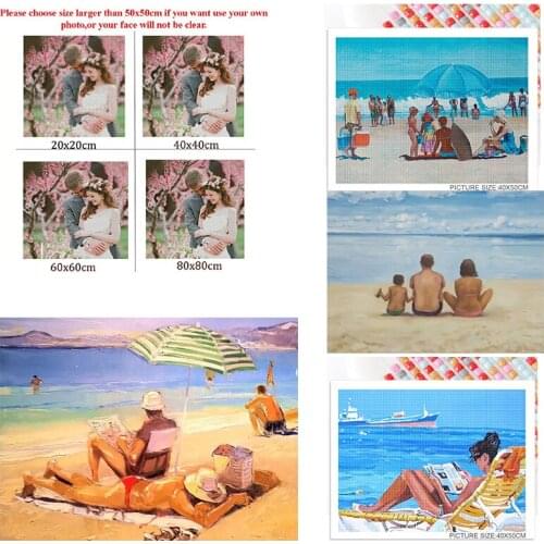 Diy Diamond Painting Custom Figures Painting Family Portrait Square Diamond Round Diamond Cross Stitc Mosaic Home Decora