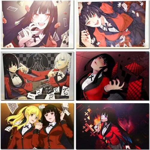 Kakegurui Jabami Yumeko Anime TV Series Poster Art Prints Silk Canvas Wallpaper Decorative Wall Picture For Living Room-005