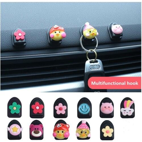 Car with hook paste front creative practical cartoon cute car multifunctional seat back small hook