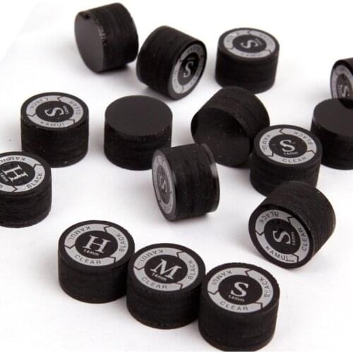 Black KAMUI Pool Cue Tip 14mm SS/S/M/H Type