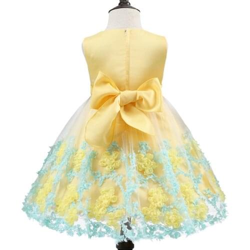 Princess Wedding Special Occasions Flower Girls Christmas Dress Elegant Children Red New Year Costume Kids dresses Birthday