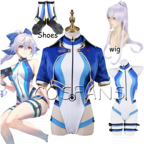 Fate/Grand Order FGO Saber Tomoe Gozen One-piece Swimsuit Summer Sweet Suit Cosplay Costume Halloween costume Women Wigs shoes
