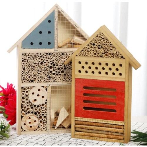 Insect Hotel Insect House Bee Box Insect Feeding Nest Butterfly Insect Hotel Nesting Box for Bees Butterflies Garden