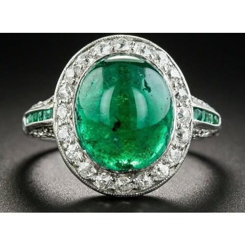 925 Sterling Silver Retro Rings Woman Jewelry Butterfly Silver Wedding Ring Filled Womens Engagement Luxury green Joyeria Fina