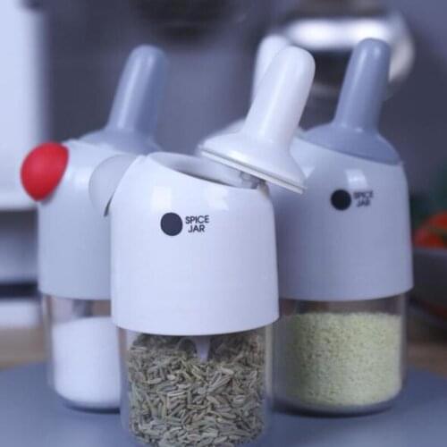 Kitchen Multi-function Spoon Cover One Seasoning Bottle Moisture-proof Sealed Jar Household Seasoning Box Seasoning Jar Supplies