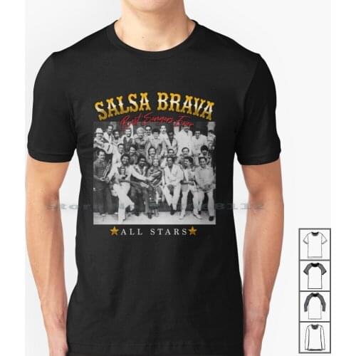 Best Salsa Singers T Shirt 100% Cotton Salsa Fania Power Celia Cheo Hector Lavoe Joe