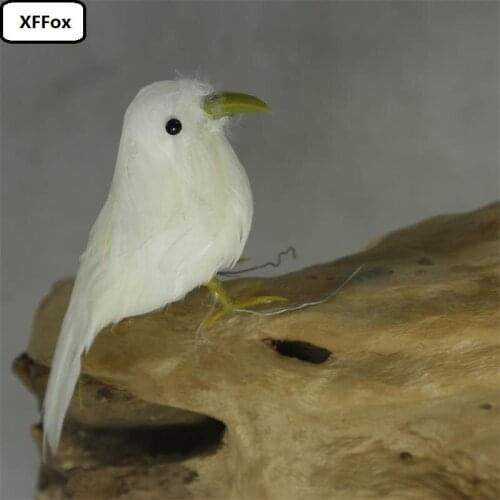 Small simulation white bird model foam&furs real life mini cute bird doll gift about 12cm xf1107