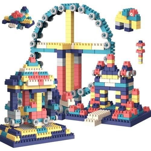 Mini Creative Bricks City DIY Building Blocks Robot Digital Micro Blocks Educational Kids Toys 260/360/520 pieces
