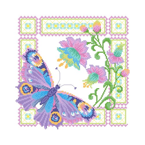 Cross stitch Handmade 14CT Counted Canvas DIY,Cross-stitch kits,Embroidery -beautiful butterfly 34-34
