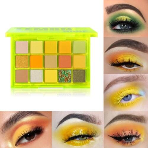 1PC Miss Lara Sweet Party Eyeshadow Pallete Neon Makeup Palette 15 Shimmer Glitter Matte Shades Matellic Blendable Pigment