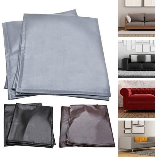 New 2Pcs Quality PU Leather Sofa Furniture Armrest Covers Stretchy Sofa Couch Chair Arm Protectors 3colors Thickened Stretchy