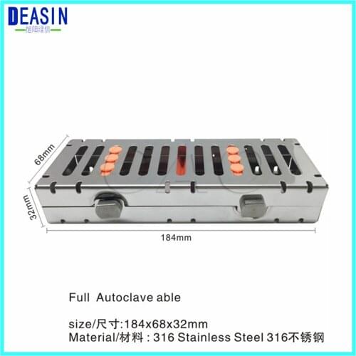New arrival Dental stainless steel disinfection placing box for 5 pcs dental instrument for instrument disinfection plate