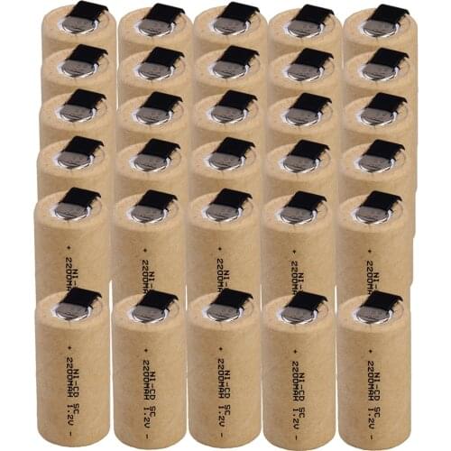Screwdriver electric drill 30 pcs SC battery ni-cd 1.2v 2200mah nicd batteria accumulator power bank SUBC