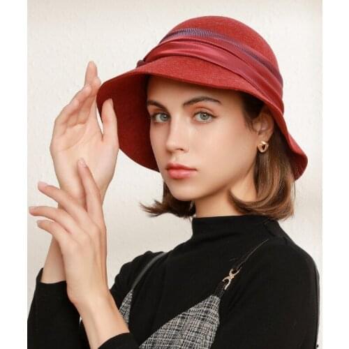 Fashion Women Winter Autumn Hat for Lady High Quality Real Woolen Bucket Hat Keep Warm Bob Panama Hat Adult Casual Fisherman Cap