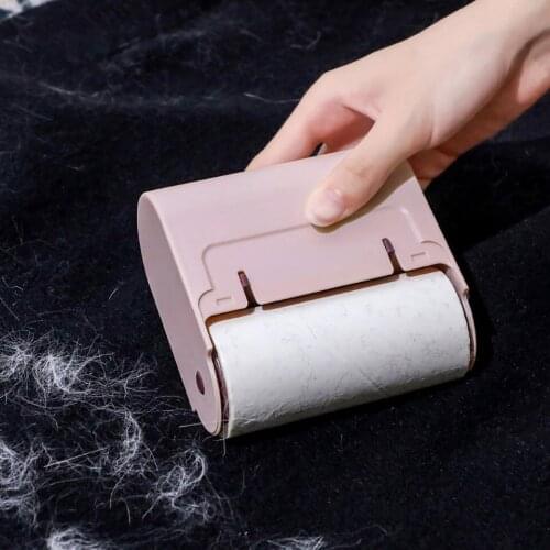 Portable Effective Reusable Pet Hair Remover Brush Lint Roller Self Cleaning Cat Dog Fur Hair Dust Removal Brush for Clothes