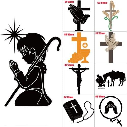 Religious Prayer Cross Bless Metal Cutting Dies Stencil For DIY Scrapbooking Decor Embossing Handcraft Die Cutting Template 2020