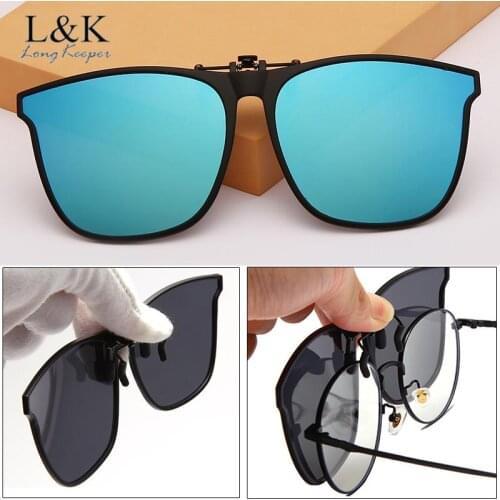 Fishing Polarized Flip Up Clip on Sunglasses Men Photochromic UV400 Women Driving Sun Glasses Color Change Night Vision Glasses