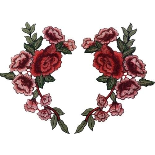 Water soluble Long Floral Lace Embroidery Applique Patches Lace Trimming for Clothes Dress DIY Craft Sewing Accessories