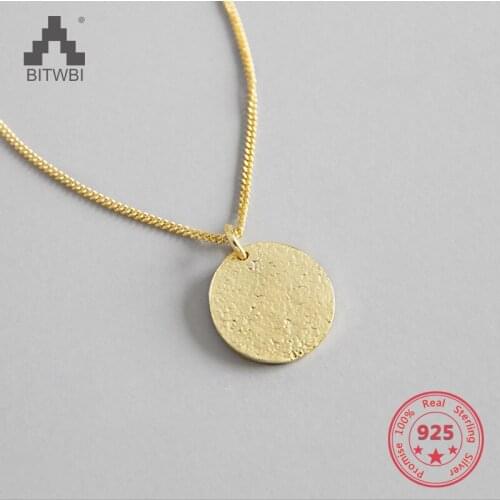 S925 Sterling Silver Unique Simple Clavicle Dull Polish Statement Necklace For Women