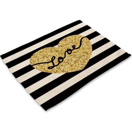 Golden Black Placemat Fashion Table Mat Pineapple Creative Table Napkin for Wedding Kitchen Decor Placemat Dining Accessories