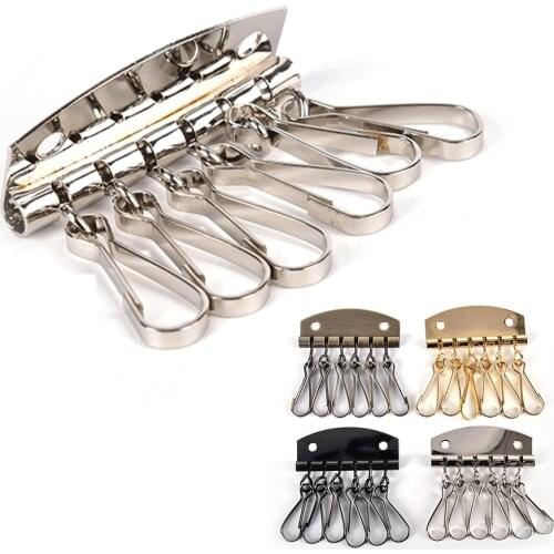 1PCS DIY Handbag Purse Inside Key Ring Row Metal Bag Buckles DIY Key Bag Accessories Handmade Fabric Leather Craft