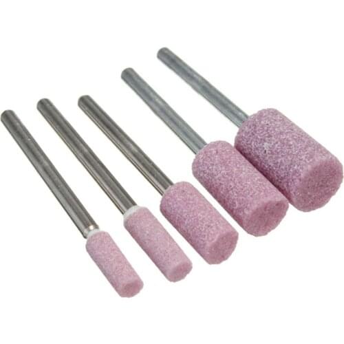 10PCS 1/8 " Red Abrasive Polishing Mounted Stone Rotary Tool Grinding Wheel New