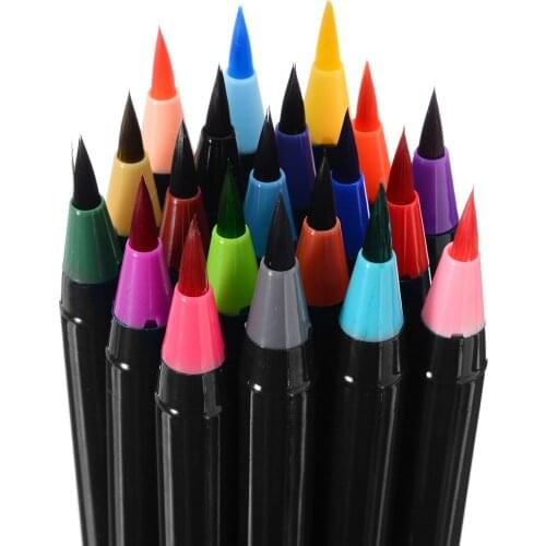 20 Colors Watercolor Painting Pen Brushes Artist Sketch Drawing Art Marker Pens Set for Drawing Coloring Book Calligraphy