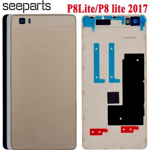 5.2"For Huawei P8 Lite 2017 Back Battery Cover Rear Door Housing Case P8lite Replacement 5.0"For Huawei P8 Lite Battery Cover