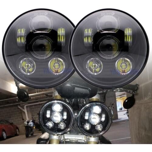 5-3/4" 5.75" Inch Headlight 5.75" Led Dual Headlights For Triumph Speed/Street Triple, Thunderbird, Rocket 3 Round Projector