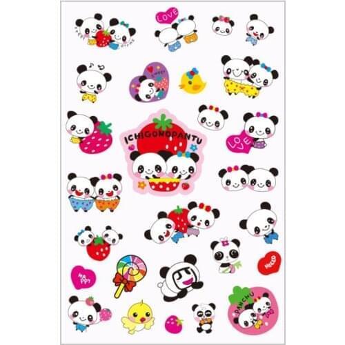 Cartoon Animal Strawberry Stickers DIY Album Phone Scrapbook Stationery Diary Stickers Kids Toy Children Gifts 5pcs