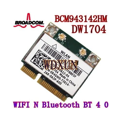 Broadcom Bcm4314 Dw1704 Wifi N +Bluetooth R4gw0 Wireless Mini Pcie Card for Dell BCM43142HM