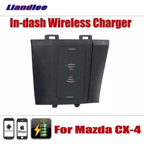 Accessories For Mazda CX-4 2016 2017 2018 Wireless Car Charger Armrest Storage Box Accessories quickly Charging Phone Holder