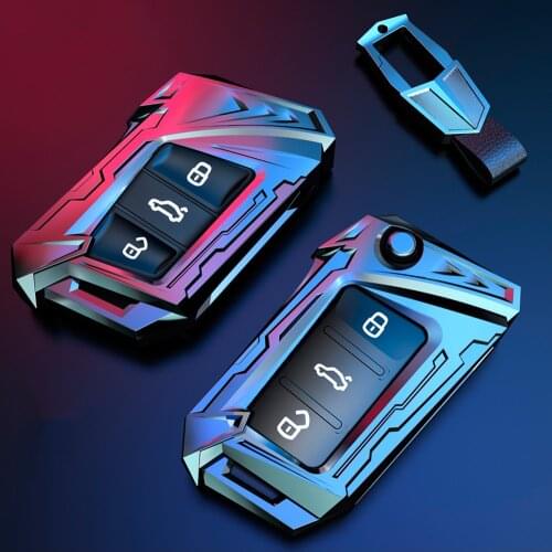 Zinc Alloy Cover For VW Magotan Passat B8 CC For Skoda Superb A7 Kodiaq Car Key Case 3 Buttons Key Shell
