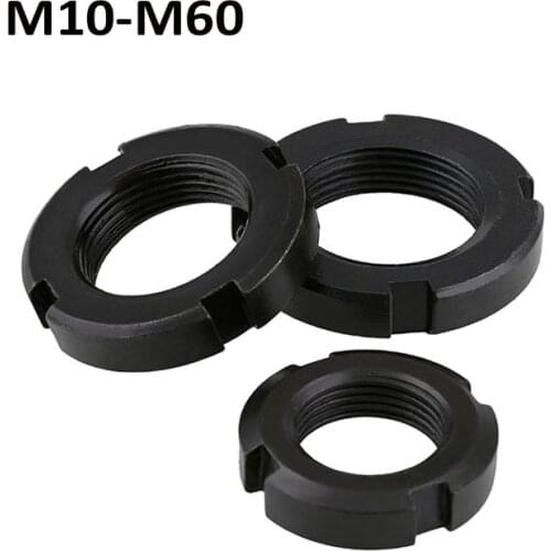 Four Slot Nut Round/Slotted Nuts M10 M12 M14 M16 M18 M20 M22 M24 M25 M27 M30 M33 M35 M36 M39 M40 M42 M45 M48 M50 M52 M55 M56 M60
