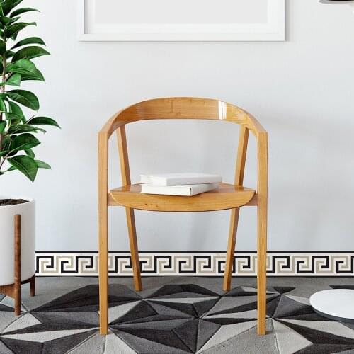 Funlife Wallpaper Borders,Classic Wall Border Tile Sticker For Bathroom Kitchen Floor,Modern Wall Decor Decal,Roll 78.7''x 3.9