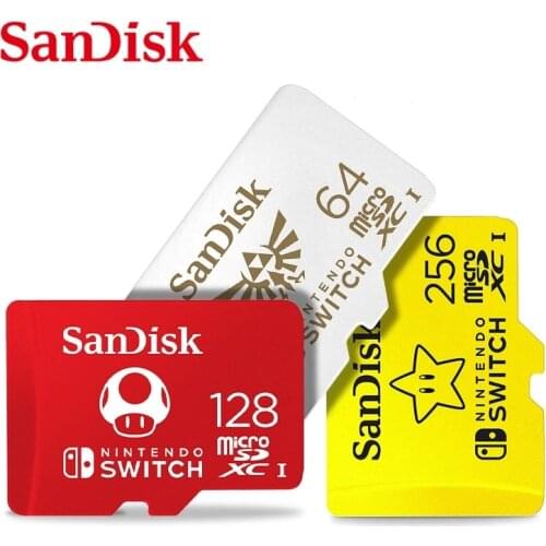 100%original SanDisk New style 128GB 64GB 256GB micro SDXC UHS-I memory cards for Nintendo Switch TF card with adapter
