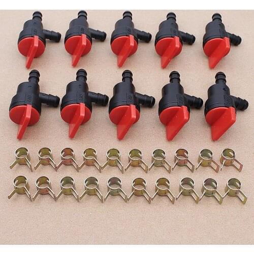 1/4" Shut Off Valve Clamps Assembly for Briggs & Stratton 698181 494539 697944 5019H 5019K Cut Off Valve Engines Parts