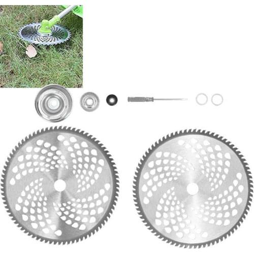 10Inch Alloy Trimmer Blade 80T Lawn Mower Grass Eater Trimmer Head Brush Cutter Circular Blade Knife Garden Tools