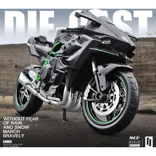 1:12 Scale Diecast Model Car Kawasaki Simulator Exercise Bike Ninja Motorcycle Simulation Motorcycle Engine Locomotief Model Toy