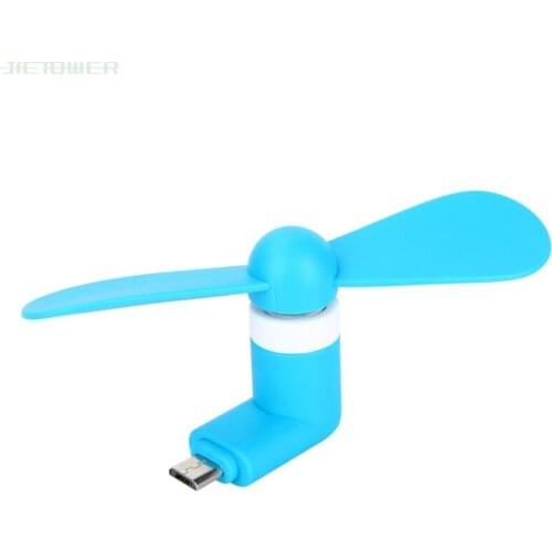 300pcs/lot Mini Cool Micro USB Fan 5V 1W Mobile Phone USB Fans Low Voice For Android Phone USB Power Supply dropshipping