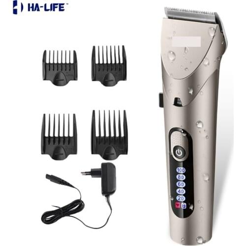 New Barber Hair Clipper For Men Professional Electric Hair Clipper Cordless Waterproof Hair Clipper Full Hair Set HA-Life