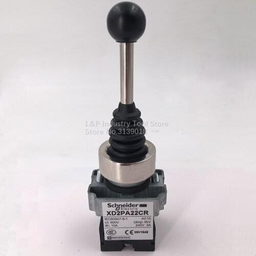 New Original Schneider 22mm XD2PA22CR Joystick Controller XD2-PA22CR 2 Position Self Resetting Cross Rocker Switch